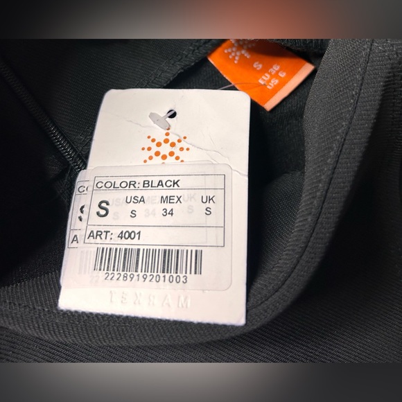 Thrift Market BNWT SZ. S black cross over bodycon mini skirt - Picture 3 of 3